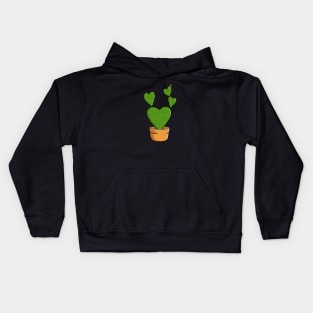 Heart Shaped Cactus Kids Hoodie